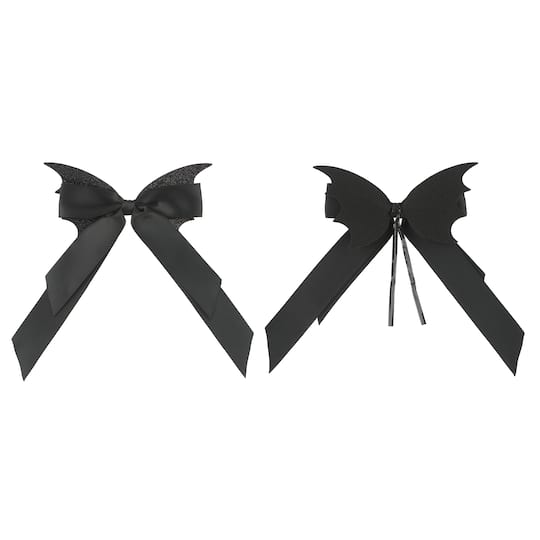 Black Bat Mini Bows, 6ct. by Celebrate It™